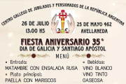 El Centro Gallego de Jubilados y Pensionistas de la República Argentina festeja su 35 aniversario